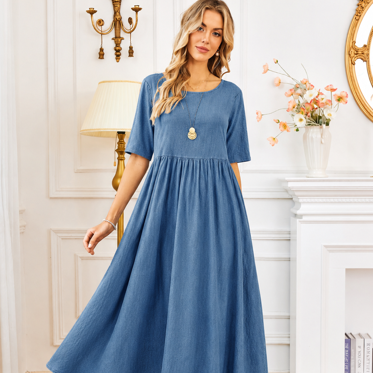 Summer Linen Maxi Dress – 10 Colors, Effortless Style