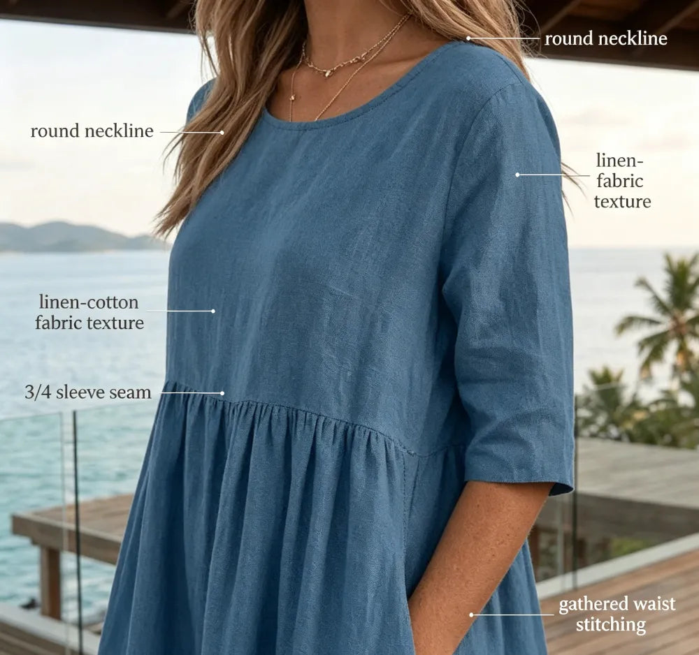 Summer Linen Maxi Dress – 10 Colors, Effortless Style