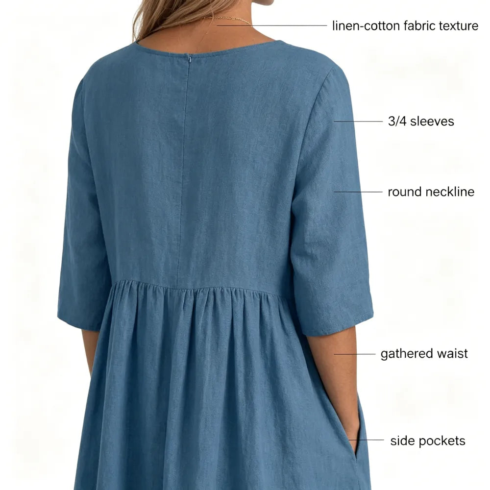 Summer Linen Maxi Dress – 10 Colors, Effortless Style